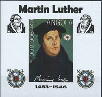 500 Jahre Martin Luther - Angola, Luther Briefmarken, Martin Luther, Angola