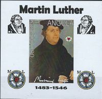 500 Jahre Martin Luther - Angola, Luther Briefmarken, Martin Luther, Angola