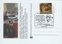 Halle - Kardinal Albrecht von Brandenburg Stempel-Nr. 10 108, Luther Briefmarken, Martin Luther