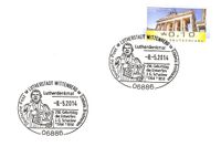 08.05.2014 Sonderstempel Lutherstadt Wittenberg - Lutherdenkmal von Johann Gottfried Schadow