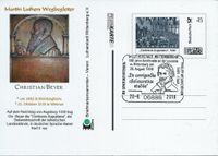 Philipp Melanchton, Sonderstempel Wittenberg, Ganzsache, Martin Luther, Luther Briefmarken