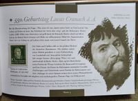 550. Geburtstag Lucas Cranach d. &Auml;., Martin Luther Briefmarken