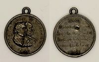 Zinnmedaille 1855 auf 300 Jahrfeier des Augsburger Religionsfriedens