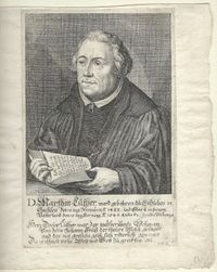 D. Martin Luther im Kupferstich-Portr&auml;t 1670 von Christoph Metzger, nach einer Vorlage von Lucas Cranach d.&Auml;.