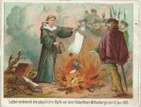 Sammelbilder Martin Luther, &quot;Dr. Martin Luther&#039;s Leben u. Wirken in farbigen Bildern dargest.&quot;.