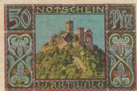 NOTGELD --- STADT EISENACH - (WARTBURG) / TH&Uuml;RINGEN 50 Pf