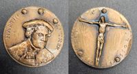 N&uuml;rnberg Kupfermedaille 1983 Martin Luther Veit Sto&szlig; Germanisches Museum 36 mm