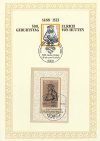 1988 BRD + DDR &quot;500 Jahre Ulrich von Hutten&quot;